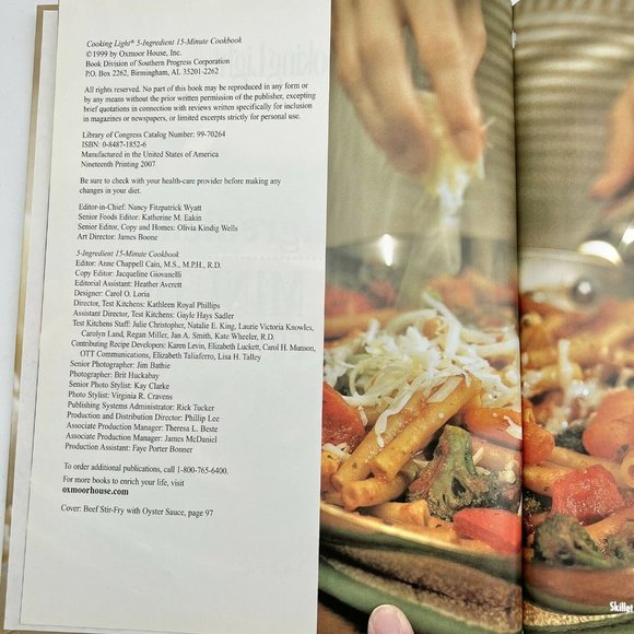 Cooking Light 5 Ingredient 15 Minute Cookbook Hardcover - Picture 2 of 9